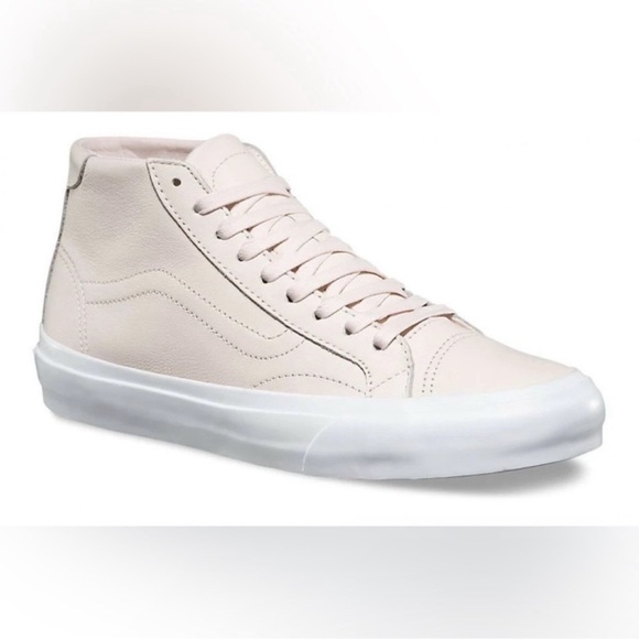 VANS Court Mid DX (Leather) Delicacy Pink Skate Shoes - Picture 1 of 8